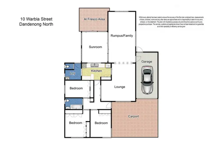 Floorplan of Homely house listing, 10 Warbla Street, Dandenong North VIC 3175