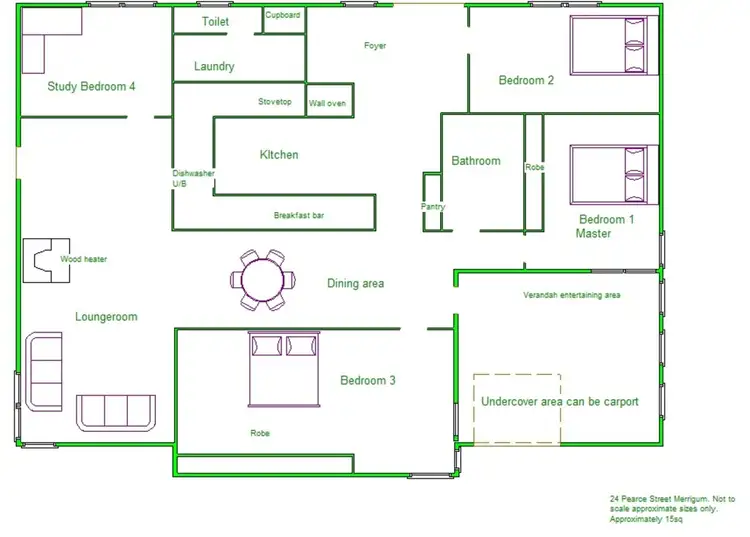 Floorplan of Homely house listing, 24 Pearce Street, Merrigum VIC 3618