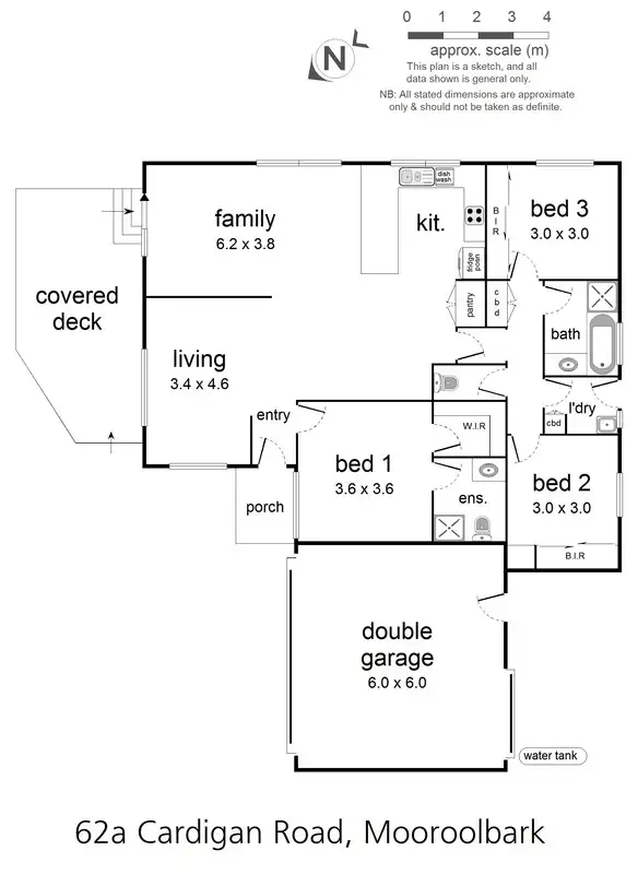 Floorplan of Homely unit listing, 62a Cardigan Road, Mooroolbark VIC 3138