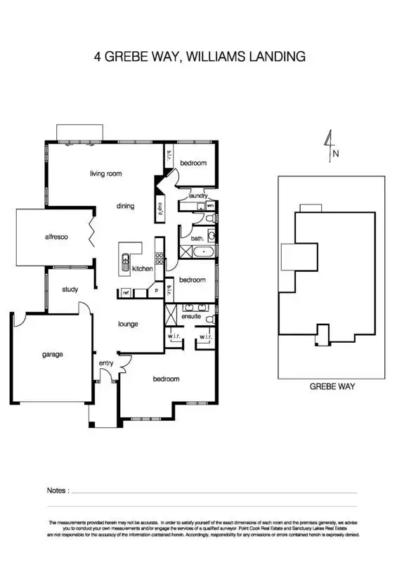 Floorplan of Homely house listing, 4 Grebe Way, Williams Landing VIC 3027