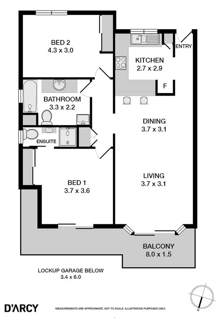 Floorplan of Homely unit listing, 1/22 Devoy Street, Ashgrove QLD 4060