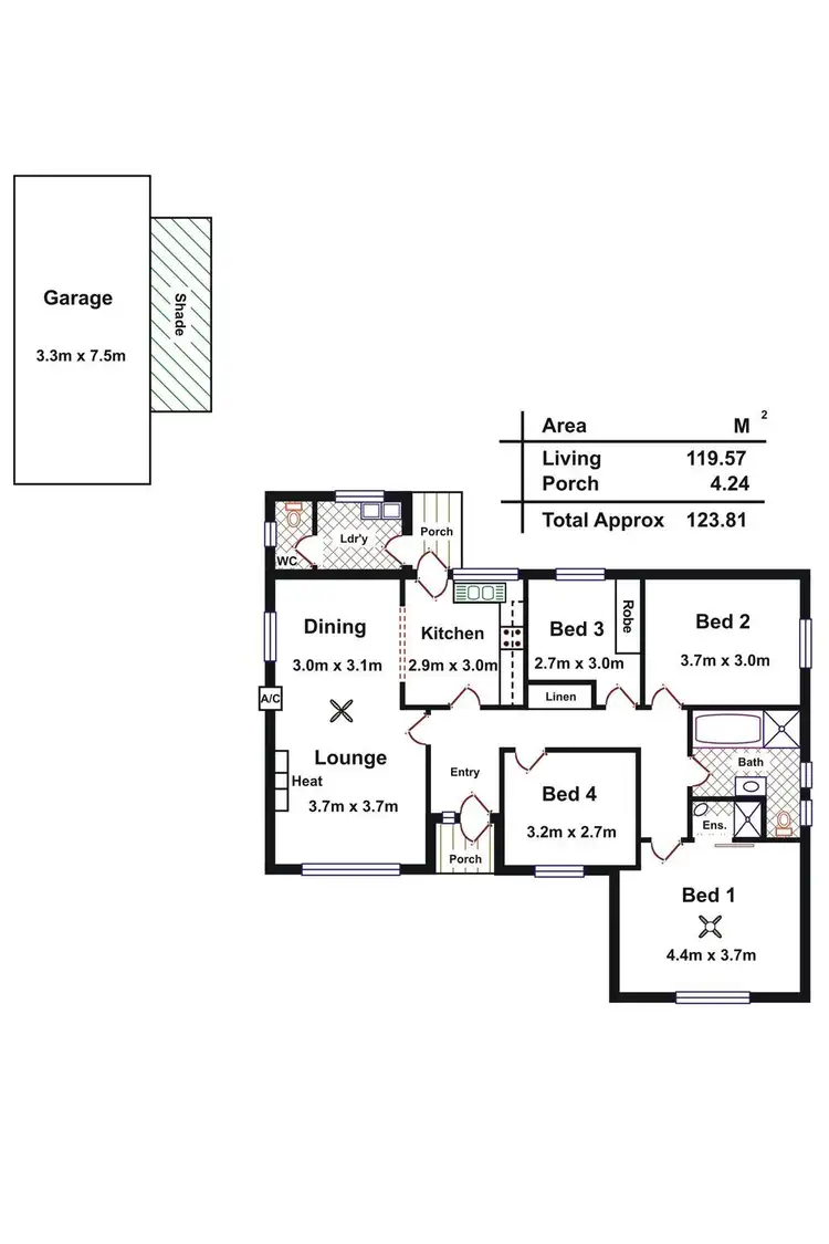 Floorplan of Homely house listing, 7 Raymel Crescent, Campbelltown SA 5074