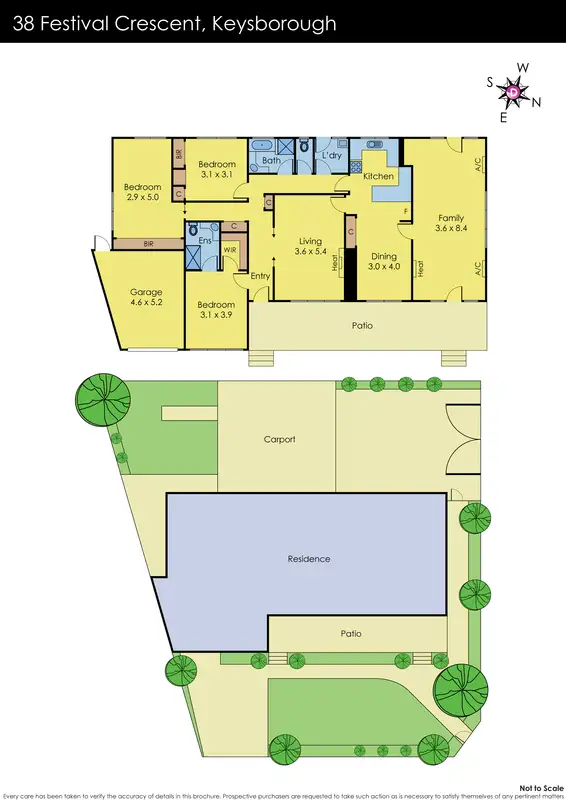 Floorplan of Homely house listing, 38 Festival Crescent, Keysborough VIC 3173