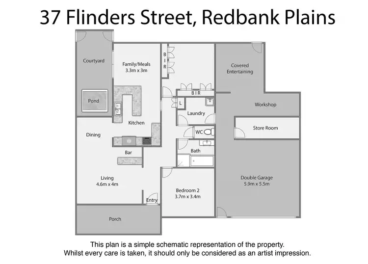 Floorplan of Homely house listing, 37 Flinders Street, Redbank Plains QLD 4301