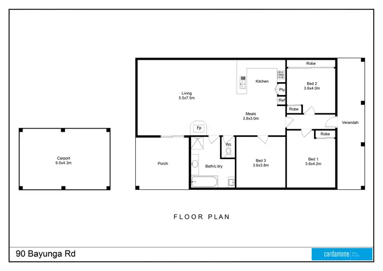 Floorplan of Homely rural property listing, 90 Bayunga Road, Tatura VIC 3616
