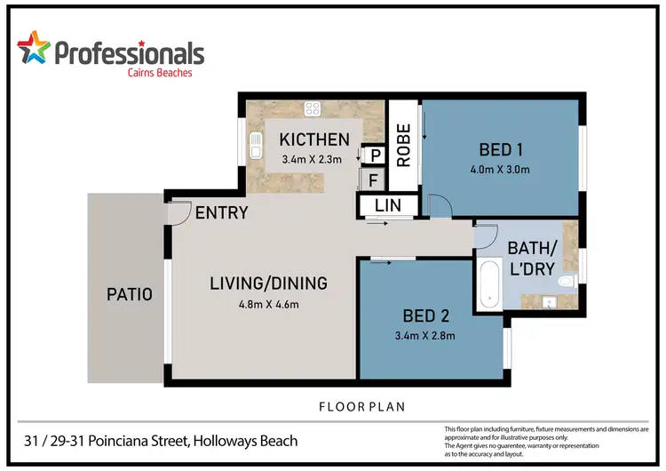 Floorplan of Homely unit listing, 31/21-31 Poinciana Street, Holloways Beach QLD 4878