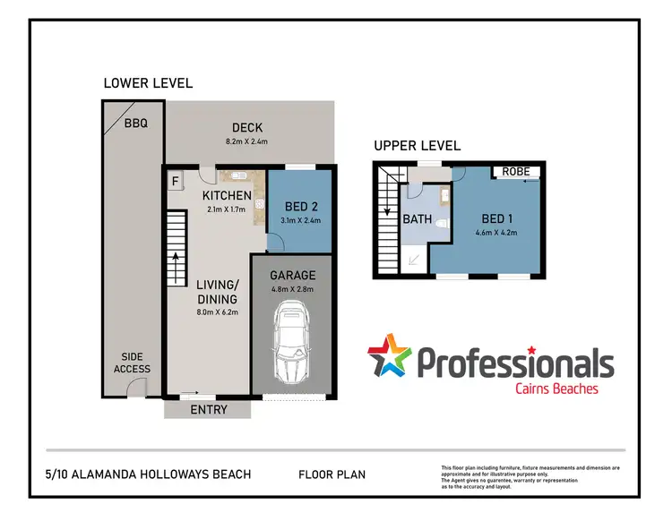 Floorplan of Homely townhouse listing, 5/10-12 Alamanda Street, Holloways Beach QLD 4878