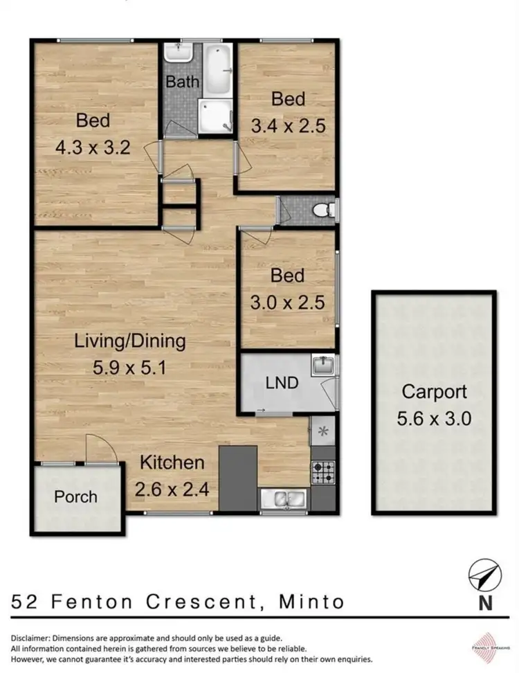 Floorplan of Homely house listing, 52 Fenton Crescent, Minto NSW 2566