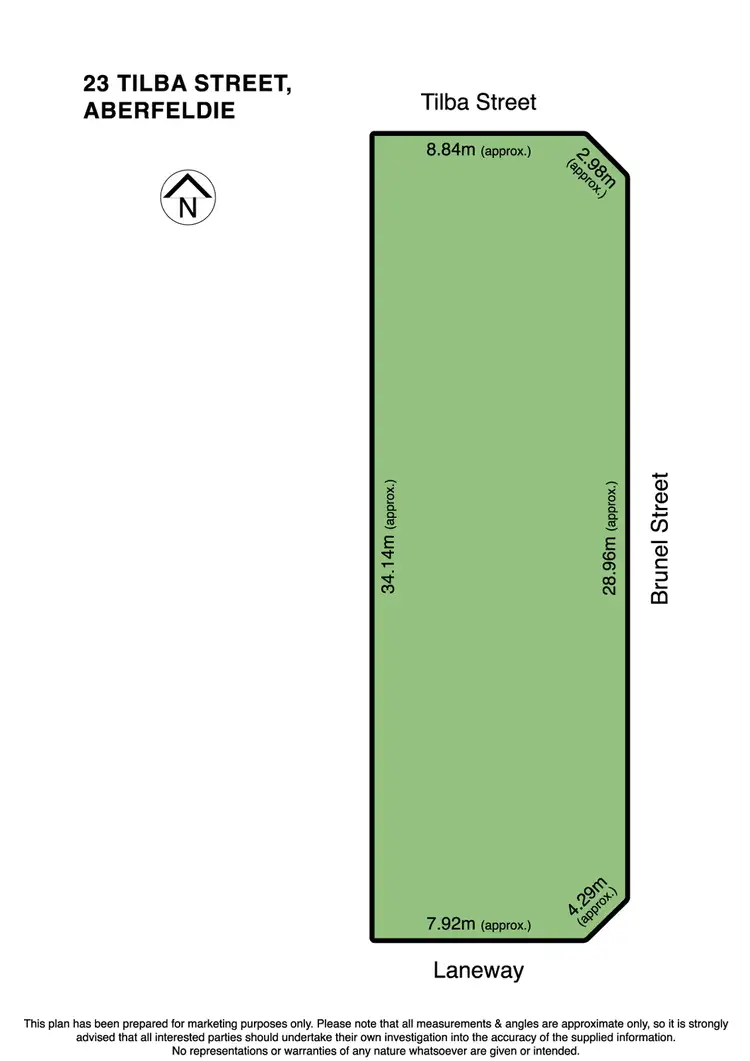 Floorplan of Homely land listing, 23 Tilba Street, Aberfeldie VIC 3040