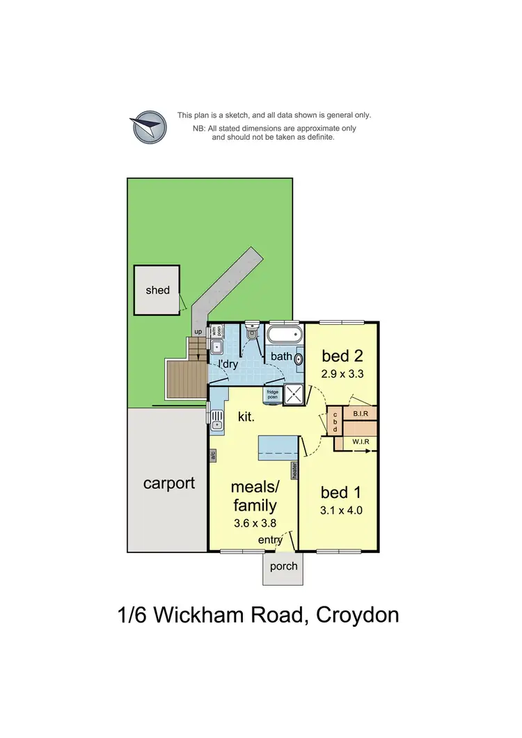Floorplan of Homely unit listing, 1/6 Wickham Road, Croydon VIC 3136