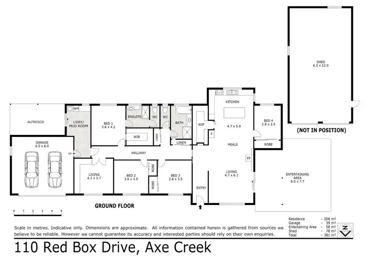 Floorplan of Homely house listing, 110 Red Box Drive, Axe Creek VIC 3551