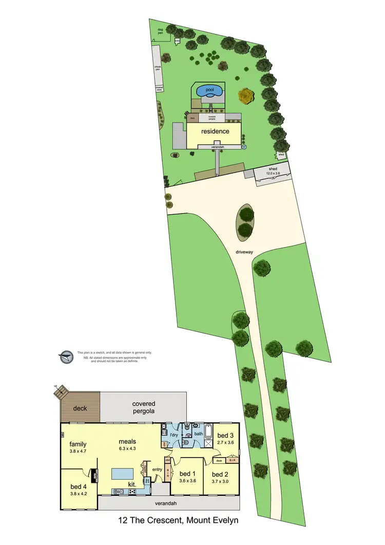 Floorplan of Homely house listing, 12 The Crescent, Mount Evelyn VIC 3796
