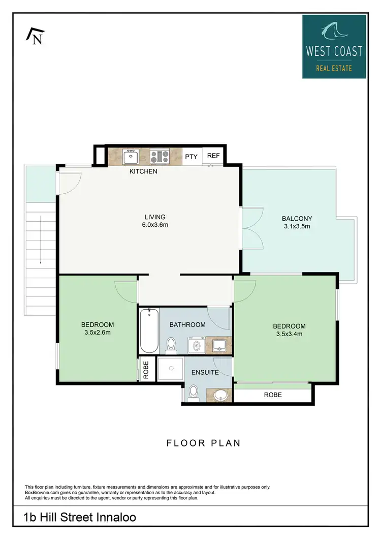 Floorplan of Homely apartment listing, 1B Hill Street, Innaloo WA 6018