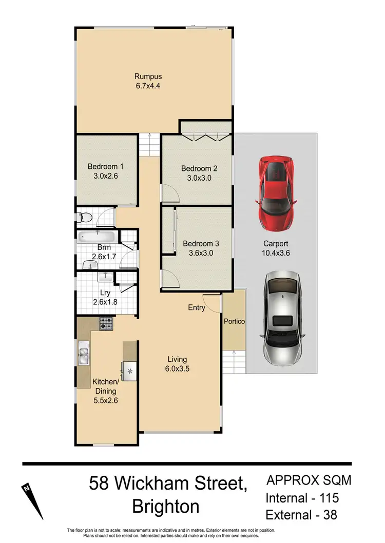 Floorplan of Homely house listing, 58 Wickham Street, Brighton QLD 4017