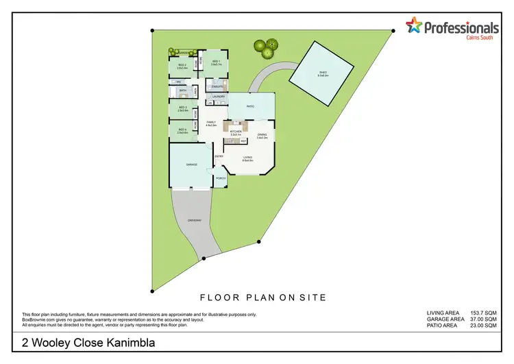 Floorplan of Homely house listing, 2 Wooley Close, Kanimbla QLD 4870