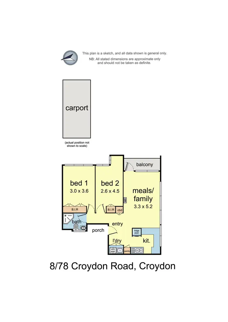 Floorplan of Homely apartment listing, 8/78 Croydon Road, Croydon VIC 3136