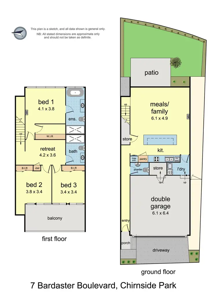 Floorplan of Homely townhouse listing, 7 Bardaster Boulevard, Chirnside Park VIC 3116