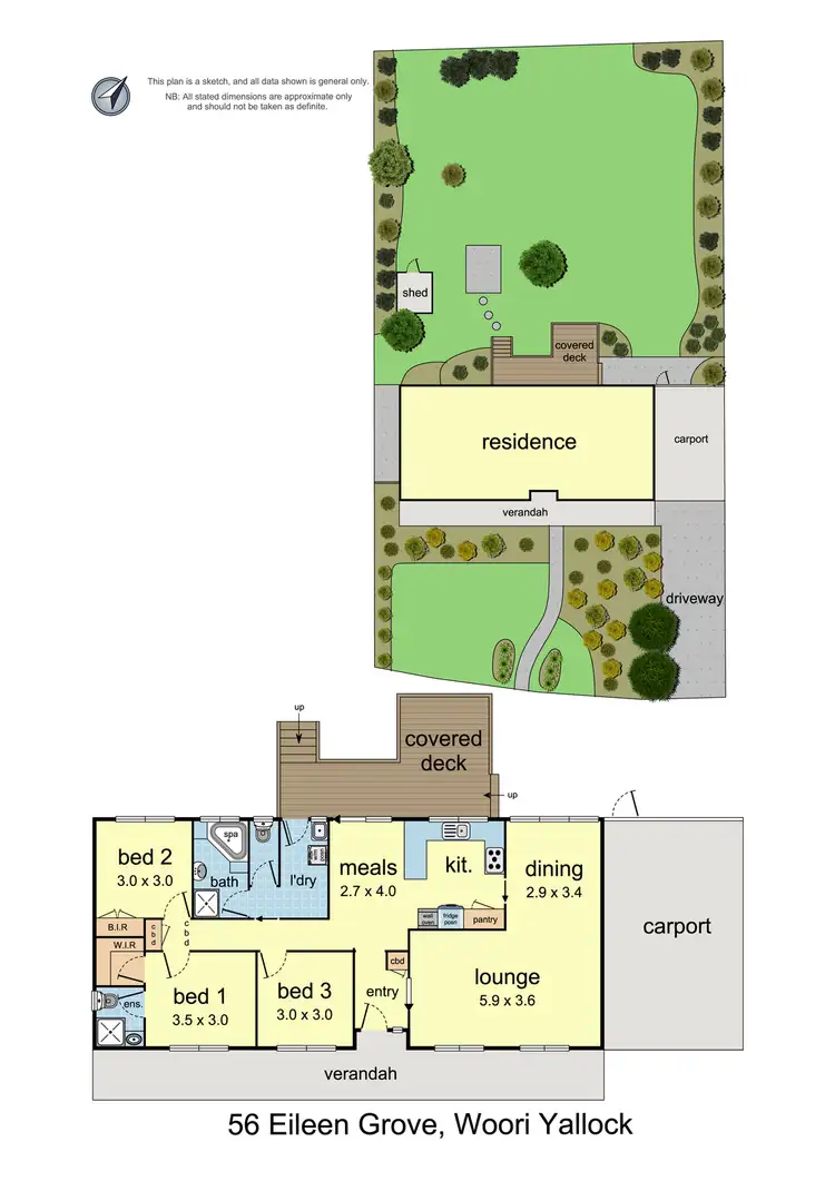 Floorplan of Homely house listing, 56 Eileen Grove, Woori Yallock VIC 3139