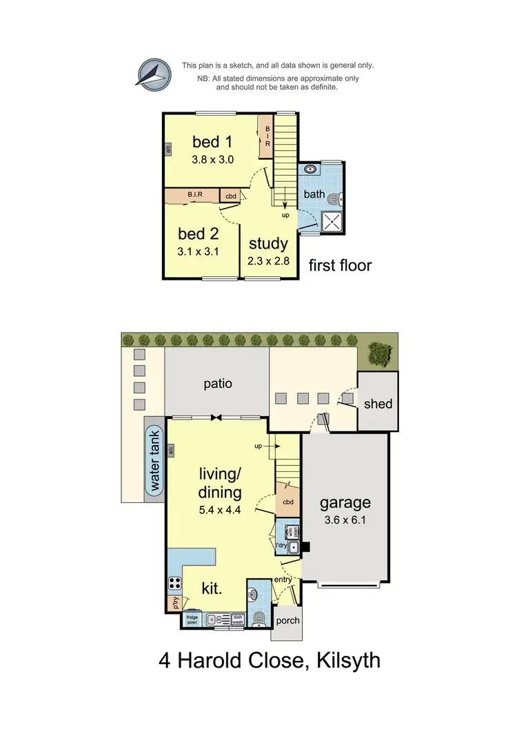 Floorplan of Homely townhouse listing, 4 Harold Close, Kilsyth VIC 3137
