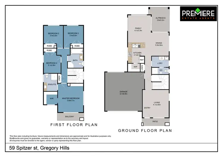 Floorplan of Homely house listing, 59 Spitzer Street, Gregory Hills NSW 2557