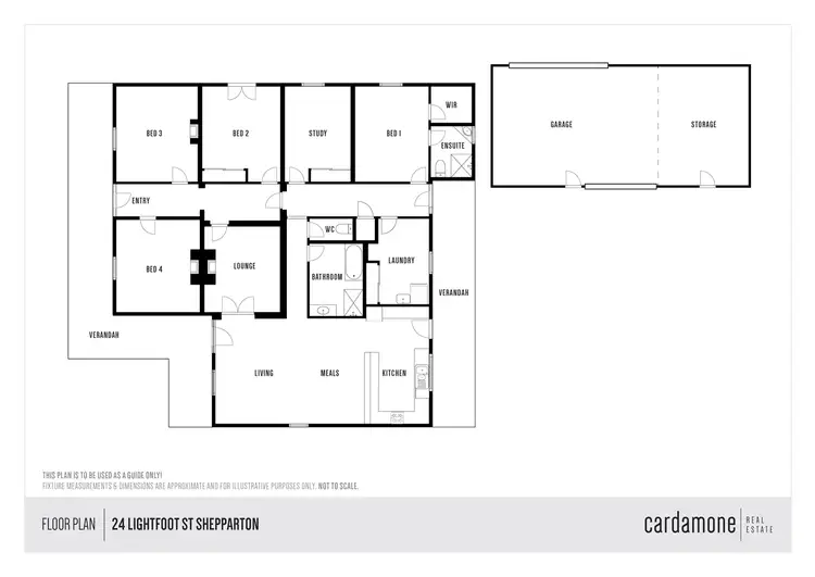 Floorplan of Homely house listing, 24 Lightfoot Street, Shepparton VIC 3630