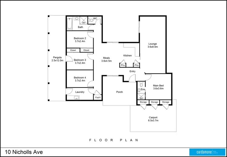 Floorplan of Homely house listing, 10 Nicholls Avenue, Shepparton VIC 3630