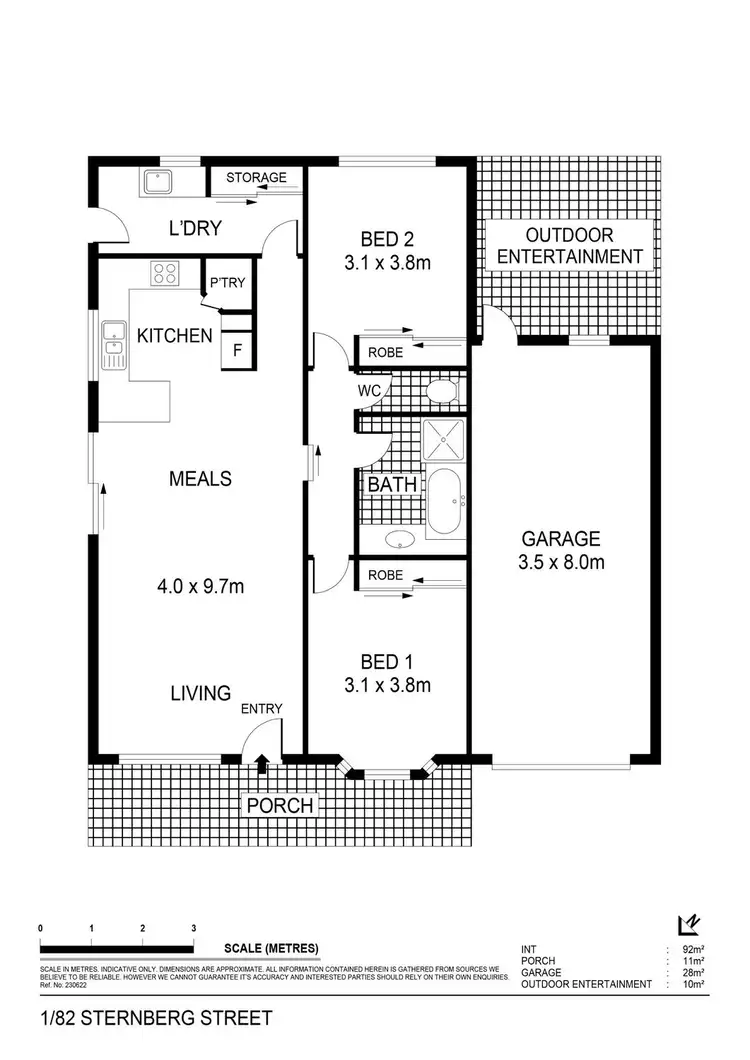 Floorplan of Homely unit listing, 1/82 Sternberg Street, Kennington VIC 3550