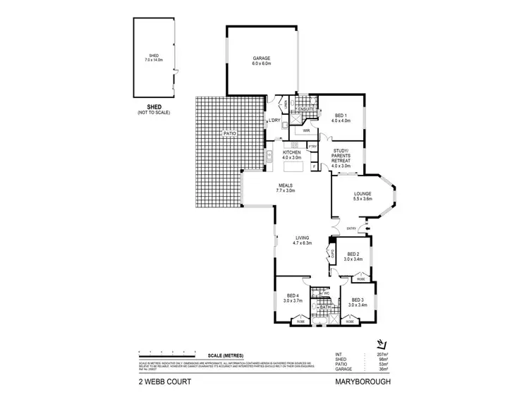 Floorplan of Homely house listing, 2 Webb Court, Maryborough VIC 3465
