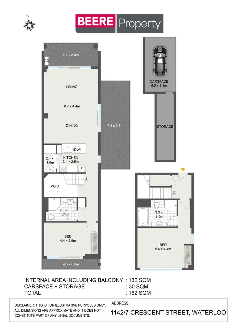 Floorplan of Homely apartment listing, 1142/7 Crescent Street, Waterloo NSW 2017