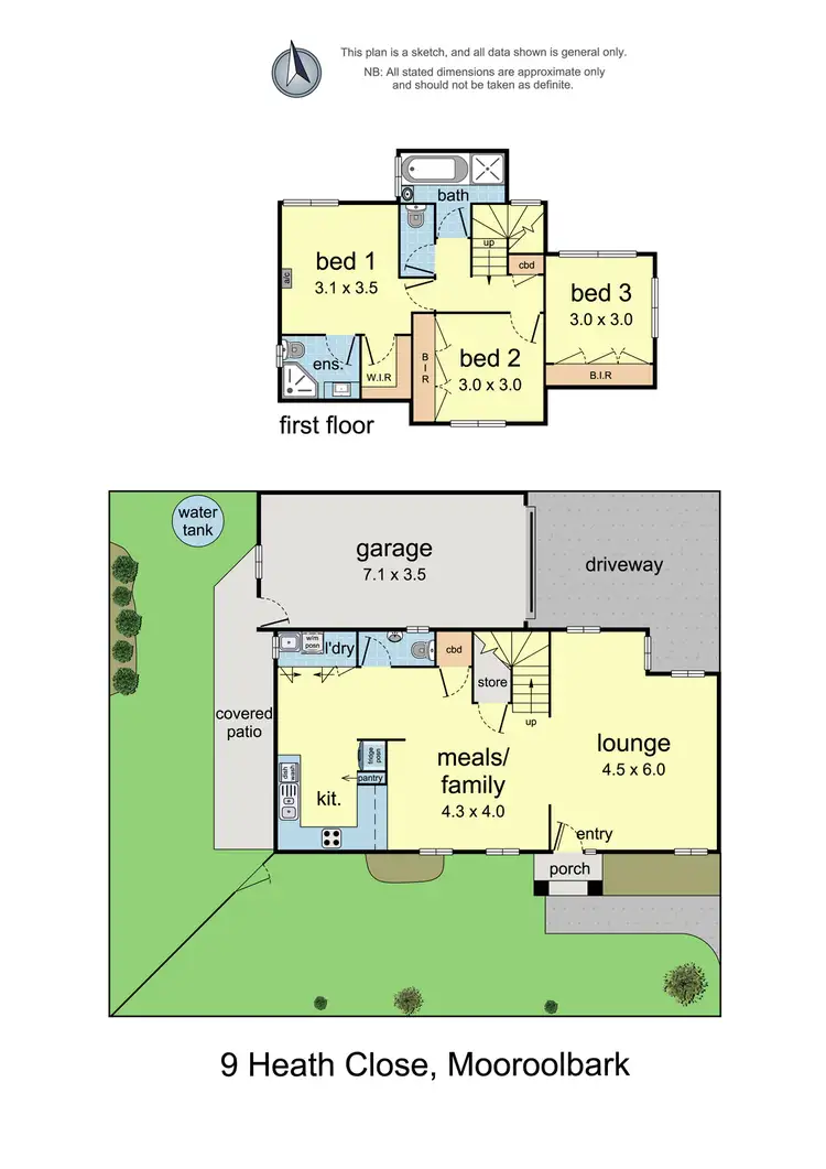Floorplan of Homely townhouse listing, 9 Heath Close, Mooroolbark VIC 3138