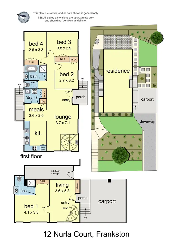 Floorplan of Homely house listing, 12 Nurla Court, Frankston VIC 3199