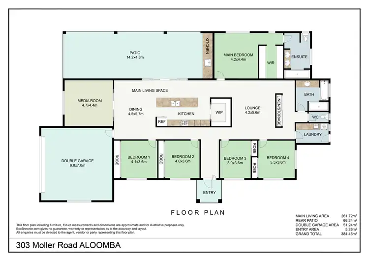 Floorplan of Homely rural property listing, 303 Moller Road, Aloomba QLD 4871