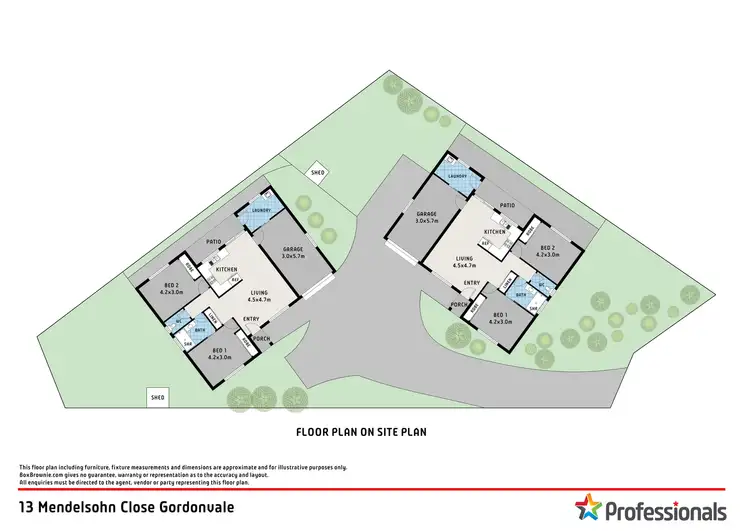 Floorplan of Homely semi-detached listing, 3 Mendelsohn Close, Gordonvale QLD 4865