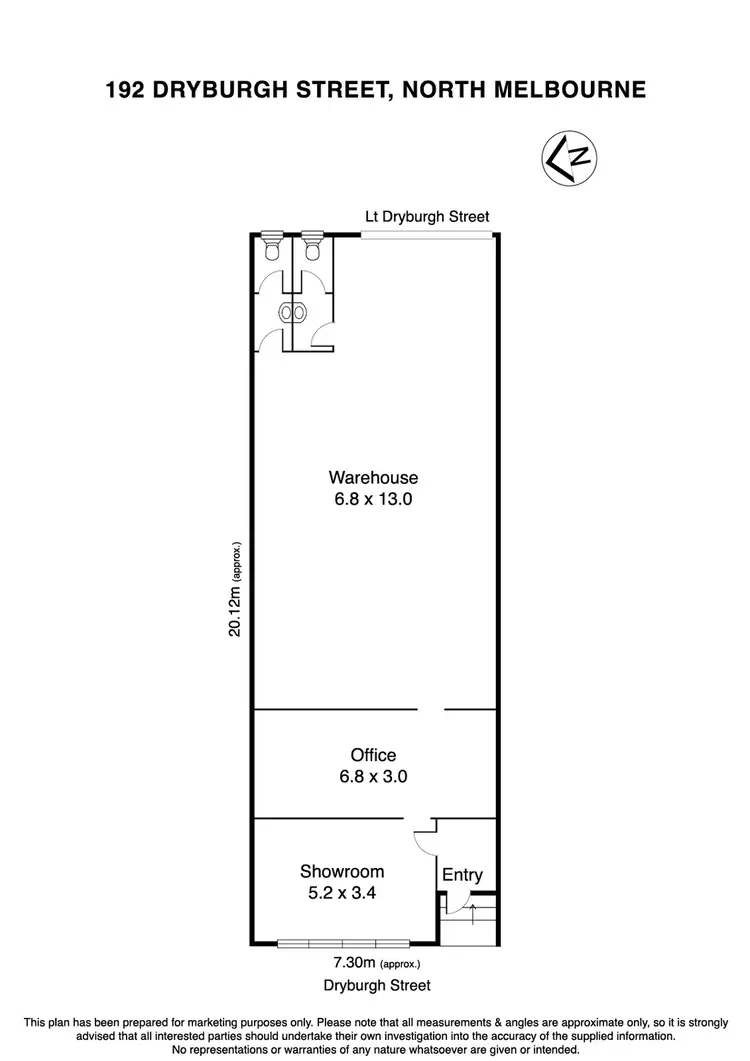 Floorplan of Homely warehouse listing, 192 Dryburgh Street, North Melbourne VIC 3051