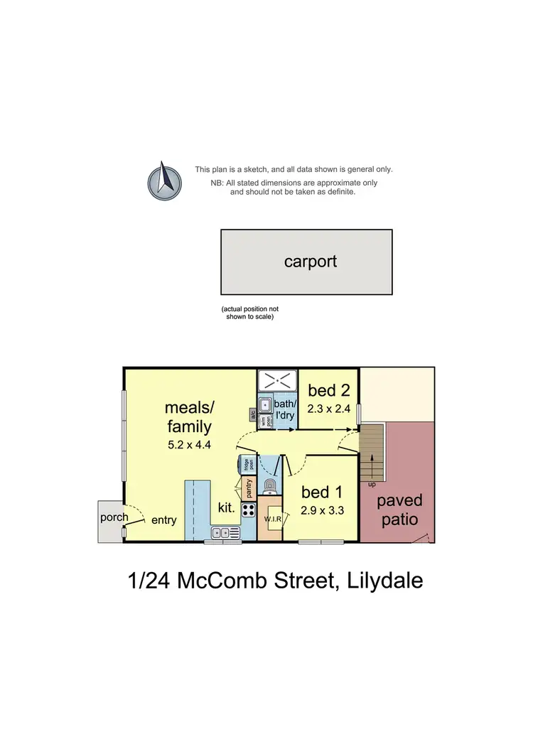 Floorplan of Homely unit listing, 1/24 McComb Street, Lilydale VIC 3140