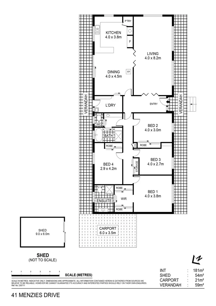 Floorplan of Homely house listing, 41 Menzies Drive, Daisy Hill VIC 3465