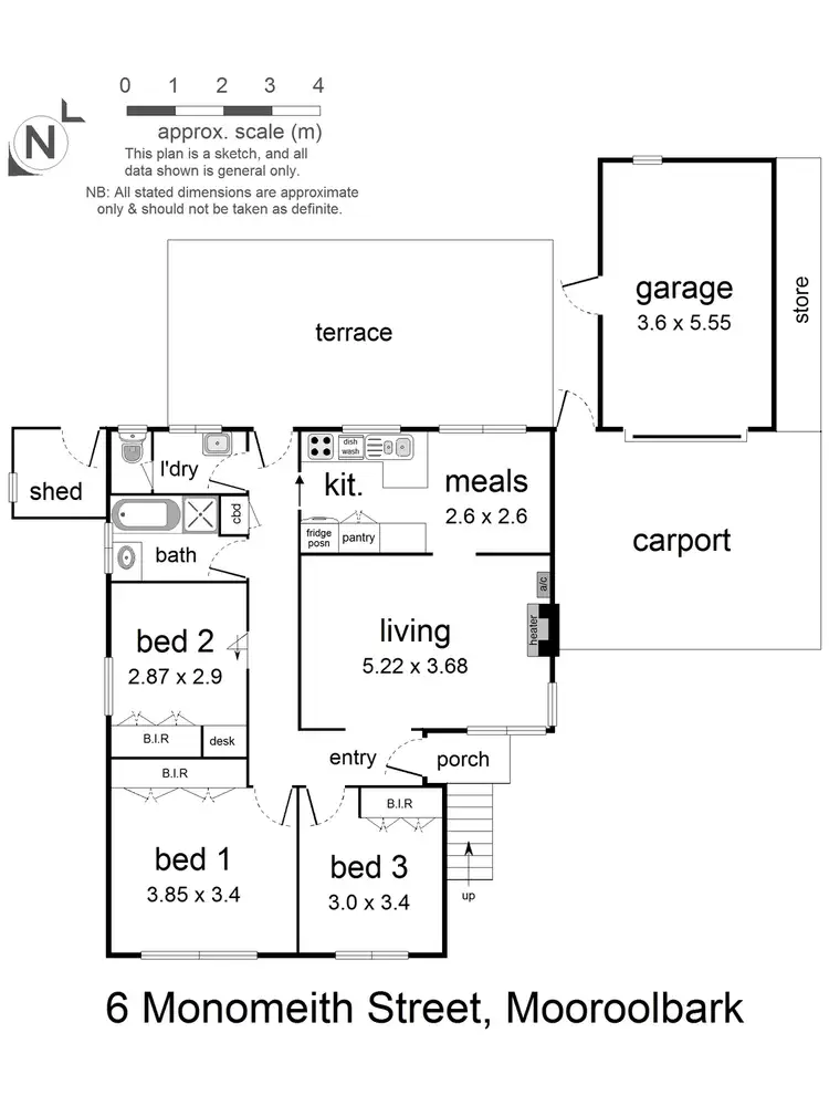 Floorplan of Homely house listing, 6 Monomeith Street, Mooroolbark VIC 3138