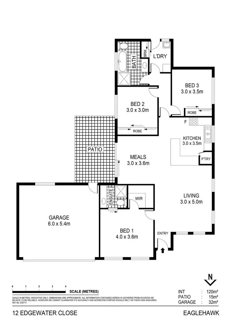 Floorplan of Homely house listing, 12 Edgewater Close, Eaglehawk VIC 3556