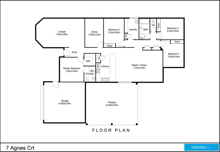 Floorplan of Homely house listing, 7 Agnes Court, Kialla VIC 3631