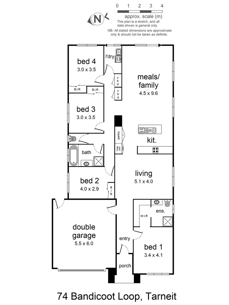 Floorplan of Homely house listing, 74 Bandicoot Loop, Tarneit VIC 3029