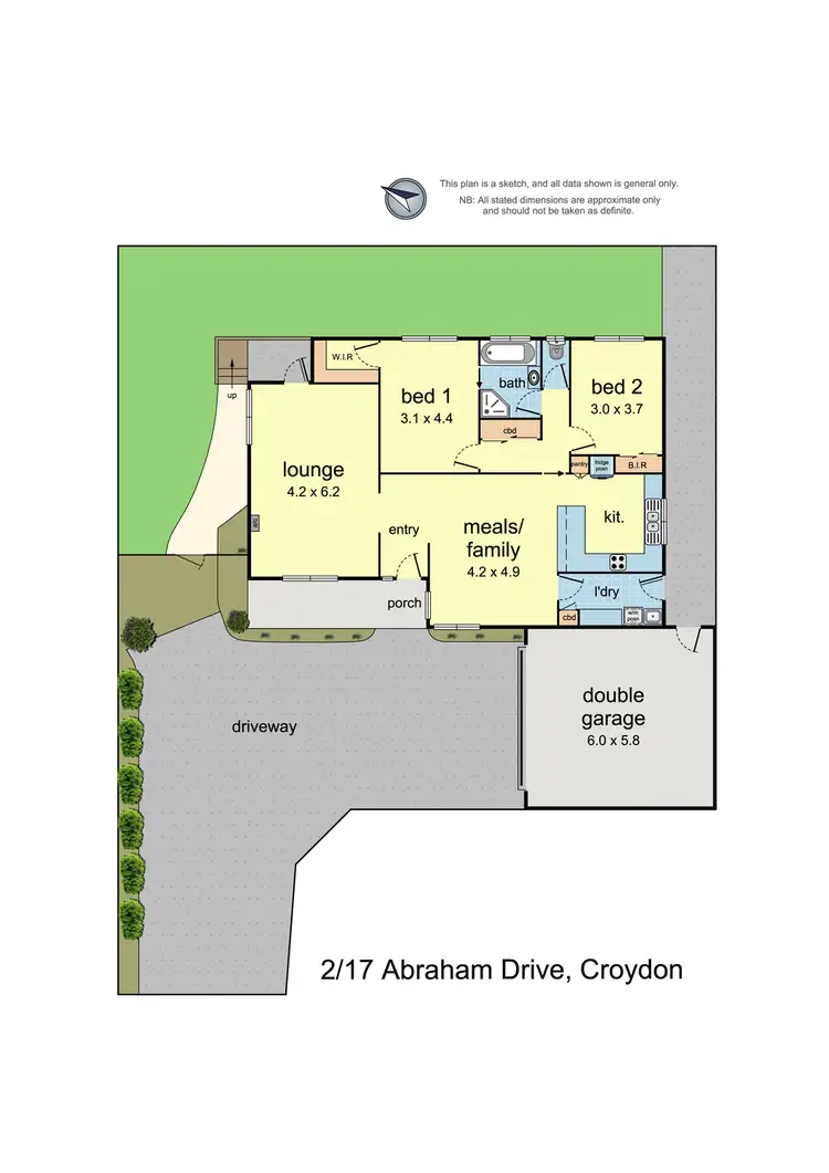 Floorplan of Homely unit listing, 2/17 Abraham Drive, Croydon VIC 3136