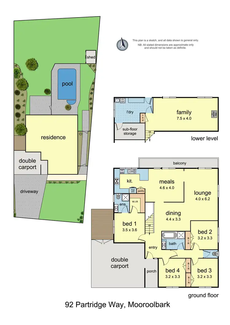 Floorplan of Homely house listing, 92 Partridge Way, Mooroolbark VIC 3138