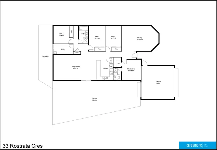 Floorplan of Homely house listing, 33 Rostrata Crescent, Mooroopna VIC 3629