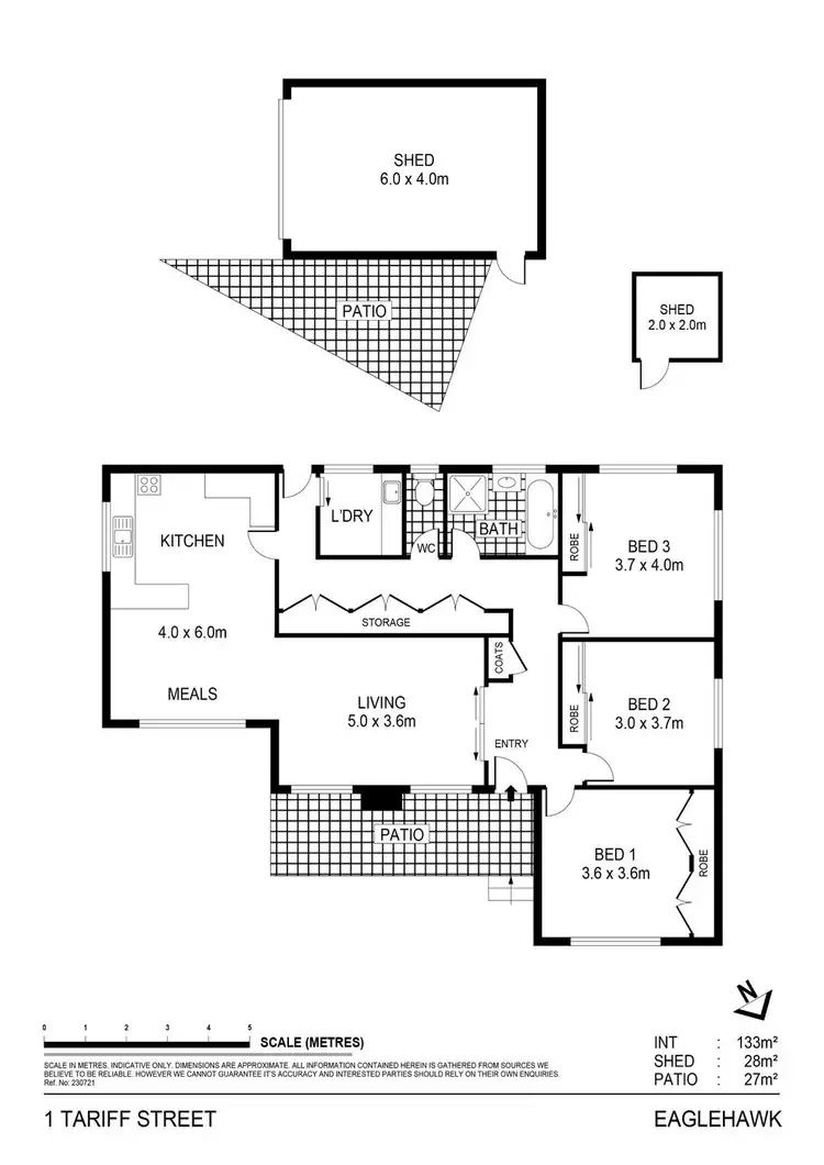 Floorplan of Homely house listing, 1 Tariff Street, Eaglehawk VIC 3556