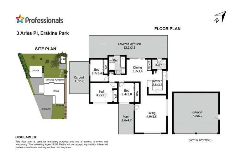 Floorplan of Homely house listing, 3 Aries Place, Erskine Park NSW 2759