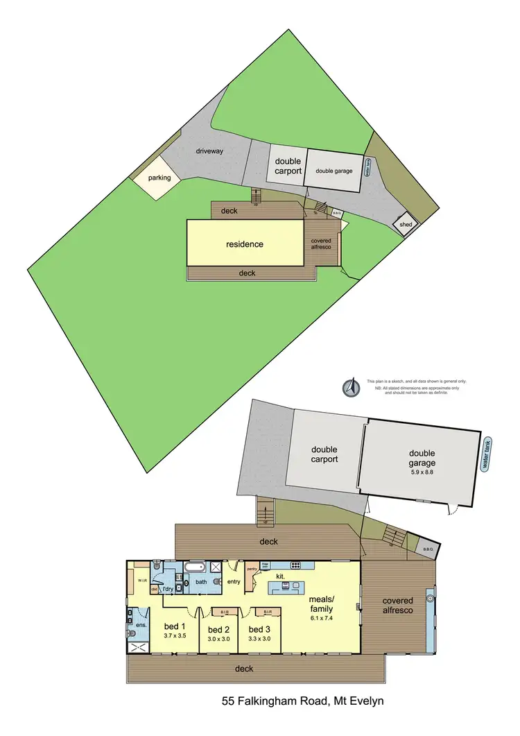 Floorplan of Homely house listing, 55 Falkingham Road, Mount Evelyn VIC 3796