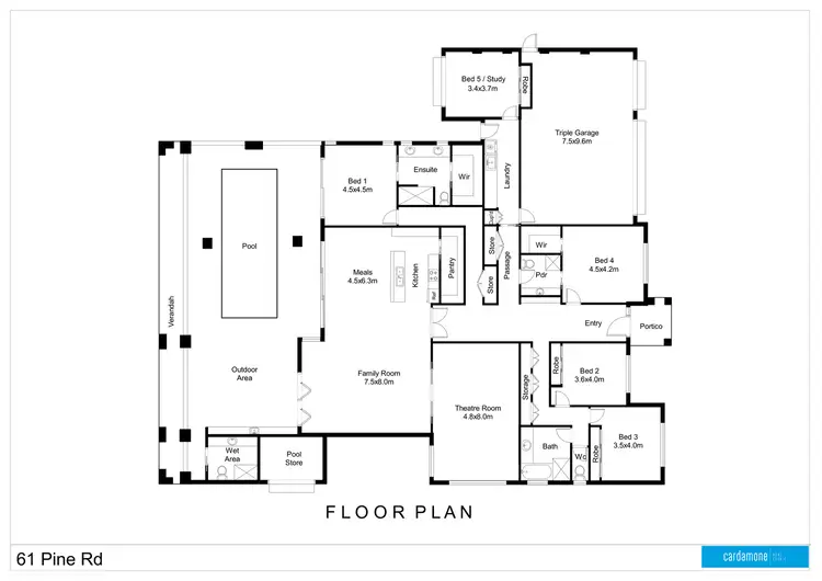 Floorplan of Homely house listing, 61 Pine Road, Shepparton VIC 3630