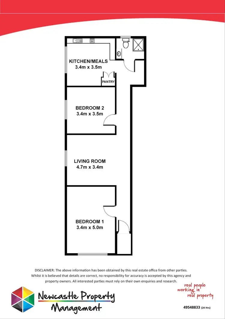 Floorplan of Homely unit listing, 1/30 Margaret Street, Mayfield East NSW 2304