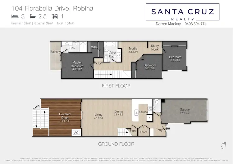 Floorplan of Homely townhouse listing, 104 Florabella Drive, Robina QLD 4226
