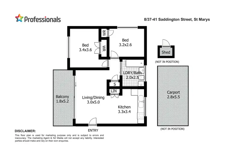 Floorplan of Homely unit listing, Address available on request